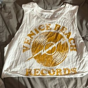 White garage muscle tee